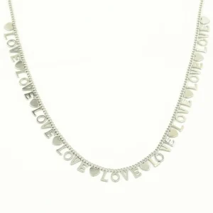 Ketting love love zilver