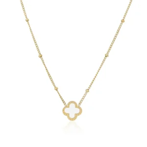 Ketting lucky goud/wit