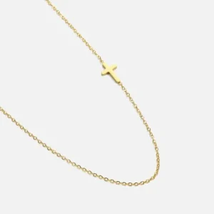 Ketting met kruisje goud