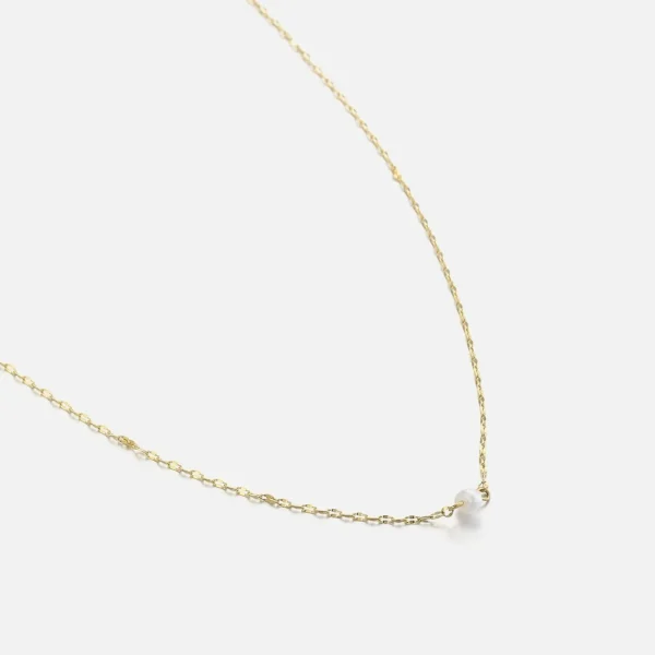 Ketting single parel goud