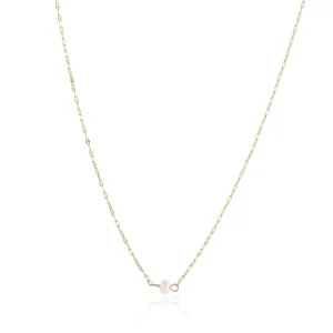 Ketting single parel goud