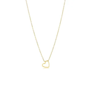Ketting sliding hart goud