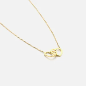 Ketting verbonden hart goud