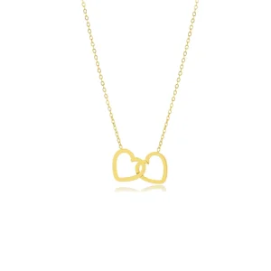 Ketting verbonden hart goud