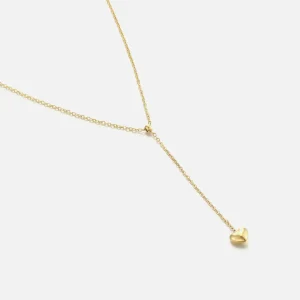 Ketting Y-vorm hartje goud