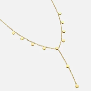 Ketting Y-vorm muntjes goud