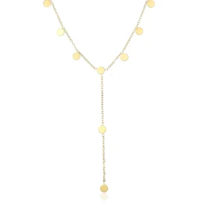 Ketting Y-vorm muntjes goud