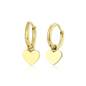 Oorbellen hartje goud