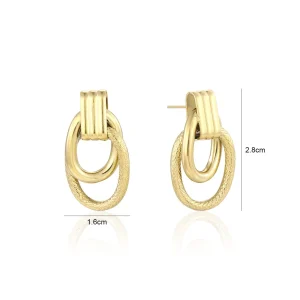 Oorbellen lux ovaal goud