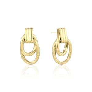 Oorbellen lux ovaal goud