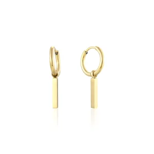 Oorbellen staafje goud