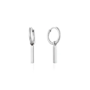 Oorbellen staafje zilver