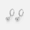 Oorring balletje zilver