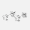 Oorstekers diamant 4mm zilver