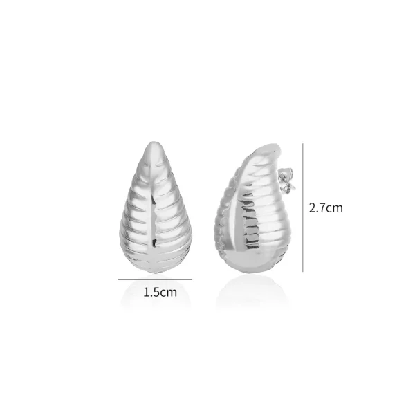 Oorstekers druppel Lux 27mm zilver