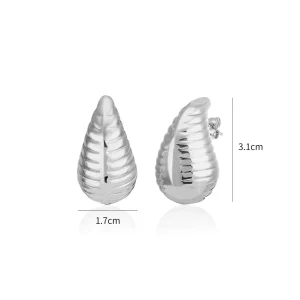 Oorstekers druppel Lux 32mm zilver