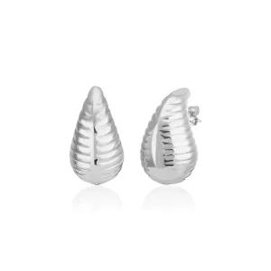 Oorstekers druppel Lux 32mm zilver