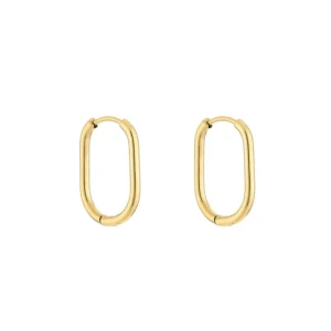 Ovalen oorbellen goud