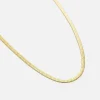 Platte ketting 4mm goud