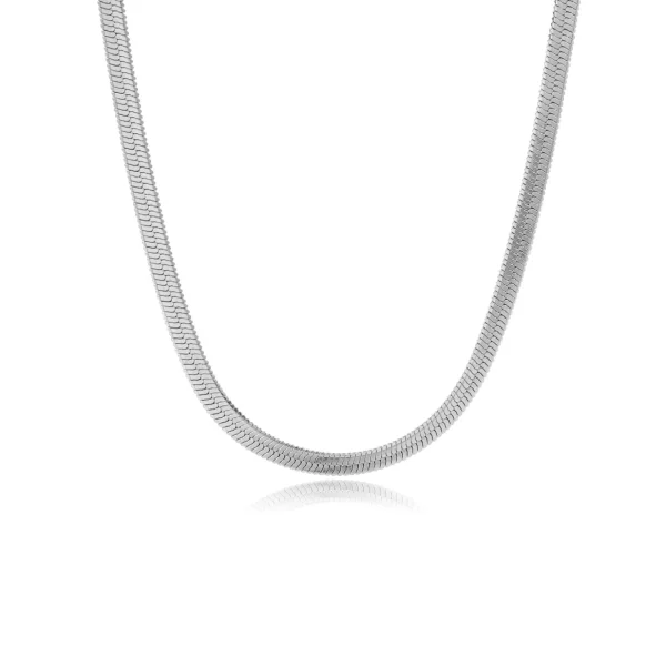 Platte ketting 2mm zilver