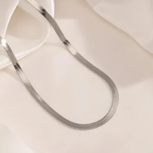 Platte ketting 2mm zilver