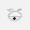 Ring eye black zilver