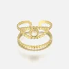 Ring eye white goud