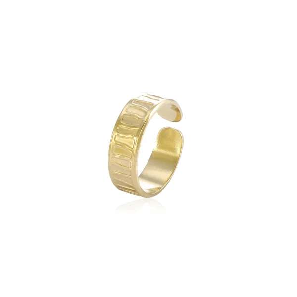 Ring fancy stripes goud