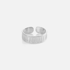 Ring fancy stripes zilver