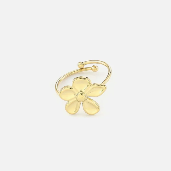 Ring flower goud