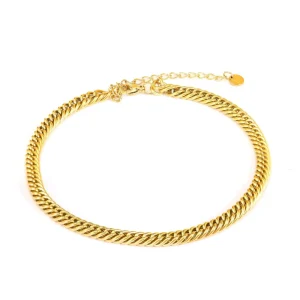 Schakel enkelband goud