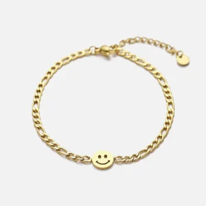 Schakelarmband happy goud