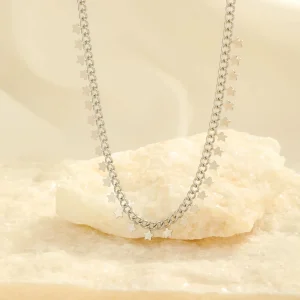 Sterretjes ketting zilver