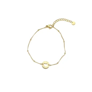 Vriendschaparmband open hartje goud